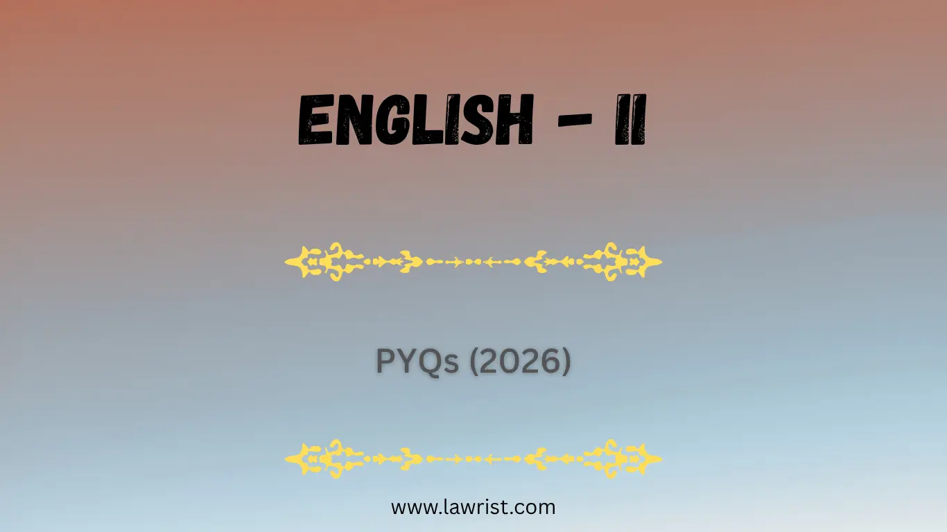 English - II : Previous Year Questions (2026)